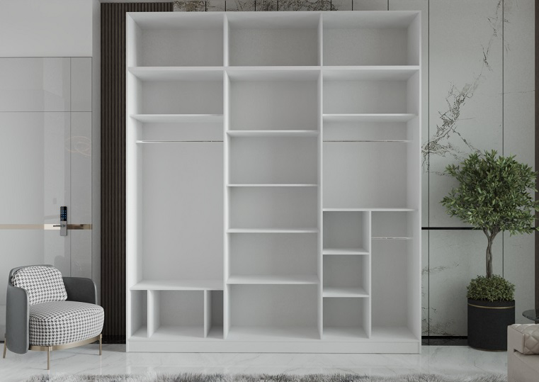 Шкаф Mebel Luxe Гигант 260х300х60см белый купить,NaN