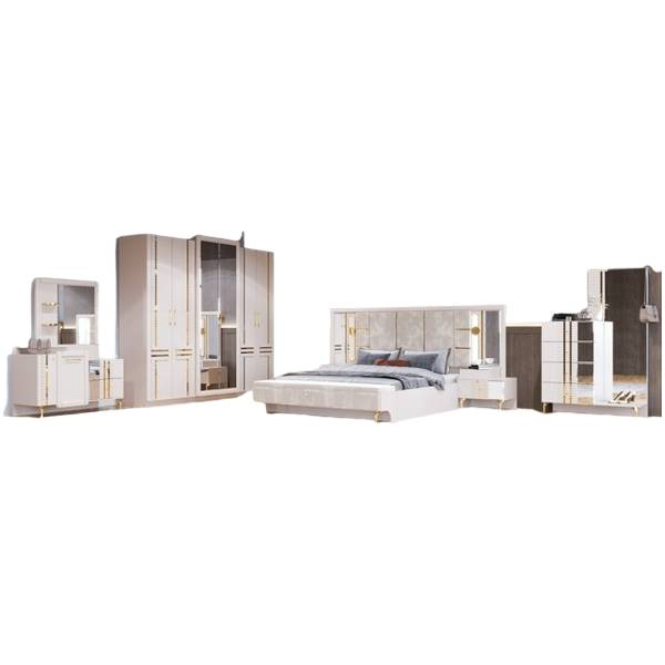 Спальня Bella Mebel Flora 6дв БМСГ21 белый с золотом купить,NaN