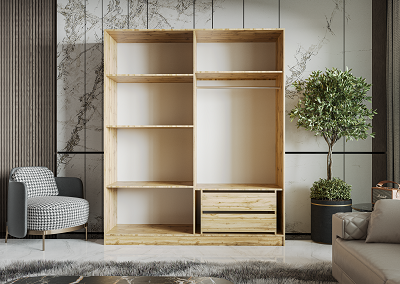 Шкаф Mebel Luxe Мерс 4Д 215х180х52см бежево-белый купить,NaN