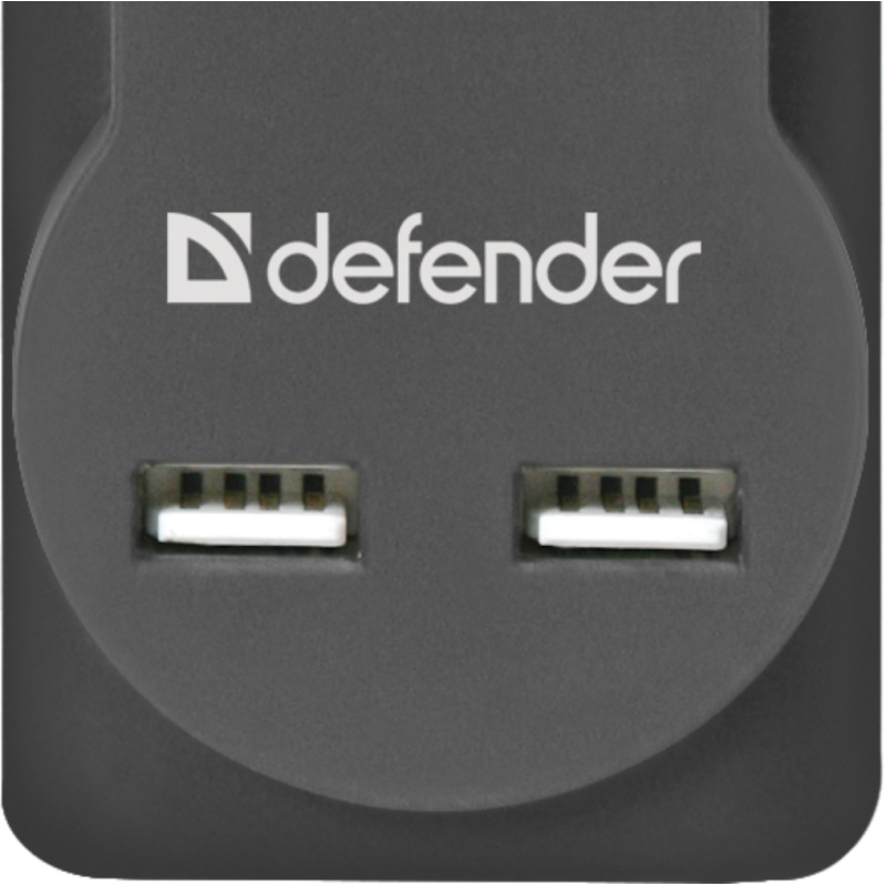 Сетевой фильтр Defender DFS 753 3м + зарядка USB 2.1A 99753 черный - ForteMarket Сетевой фильтр Defender DFS 753 3м + зарядка USB 2.1A 99753 черный купить,0