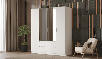Гарнитур спальный Mebel Luxe Тедди 4Д белый купить,NaN