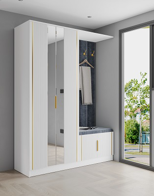Прихожая Mebel Luxe Балли 2Д белый с золотом купить,NaN