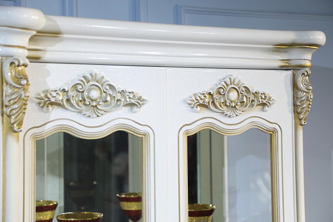 Шкаф-витрина Mebel Luxe Элиза 6Д 286х250см белый купить,NaN