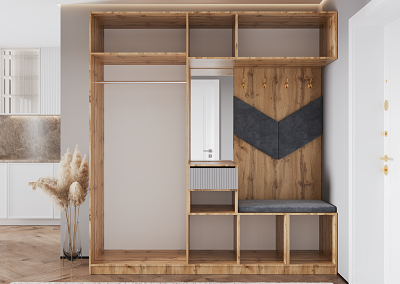 Прихожая Mebel Luxe Тиссот коричнево-белая купить,NaN