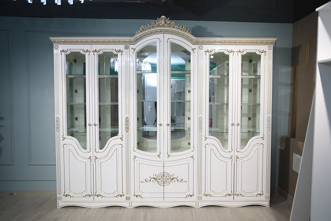 Шкаф-витрина Mebel Luxe Афина 6Д белый купить,NaN