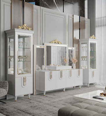 Стенка Mebel Luxe Аделина 300х250см белый купить,NaN