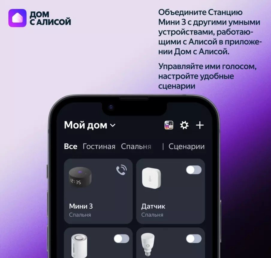 Умная колонка Яндекс Станция Мини 3 YNDX-00027GRY Серый купить,49990