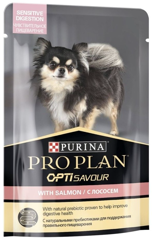 Корм PRO PLAN Sensitive Digestion лосось мелкие породы 100 г 1 шт купить,700