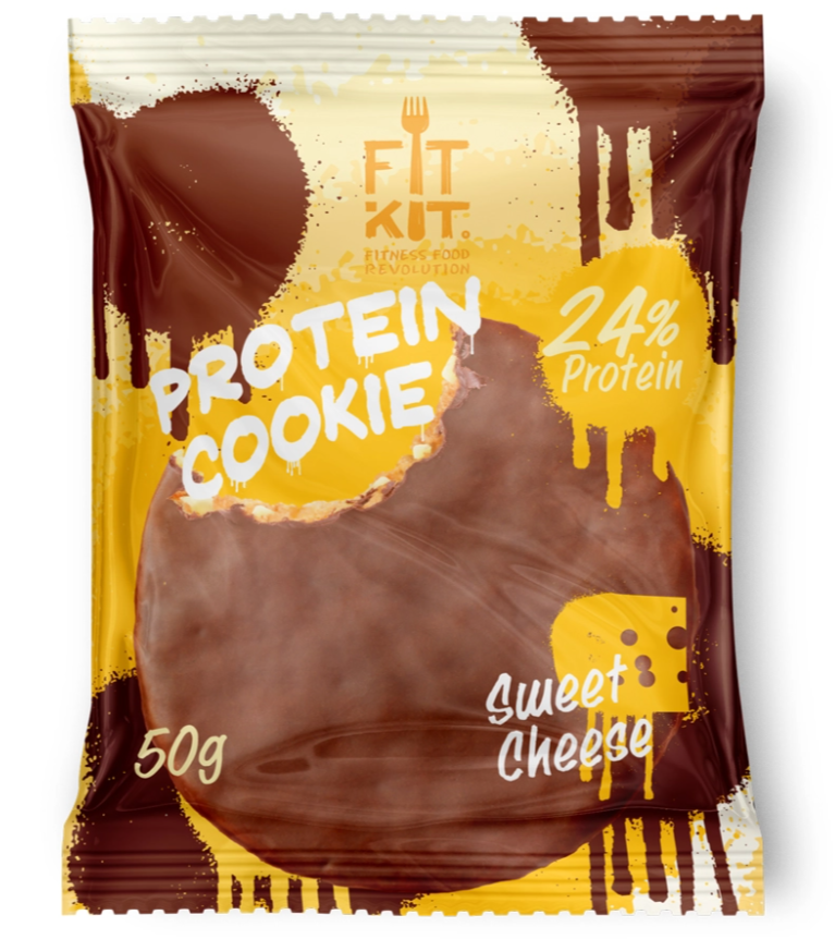 Печенье протеиновое Fit Kit Choco Cookie сладкий сыр 50 гр