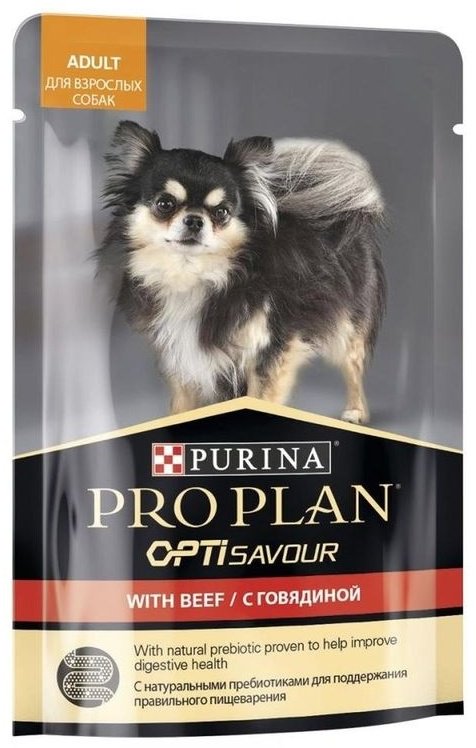 Корм Pro Plan OPTIsavour для мелких пород говядина 100 г