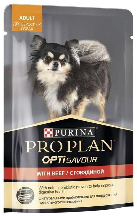 Корм Pro Plan OPTIsavour для мелких пород говядина 100 г
