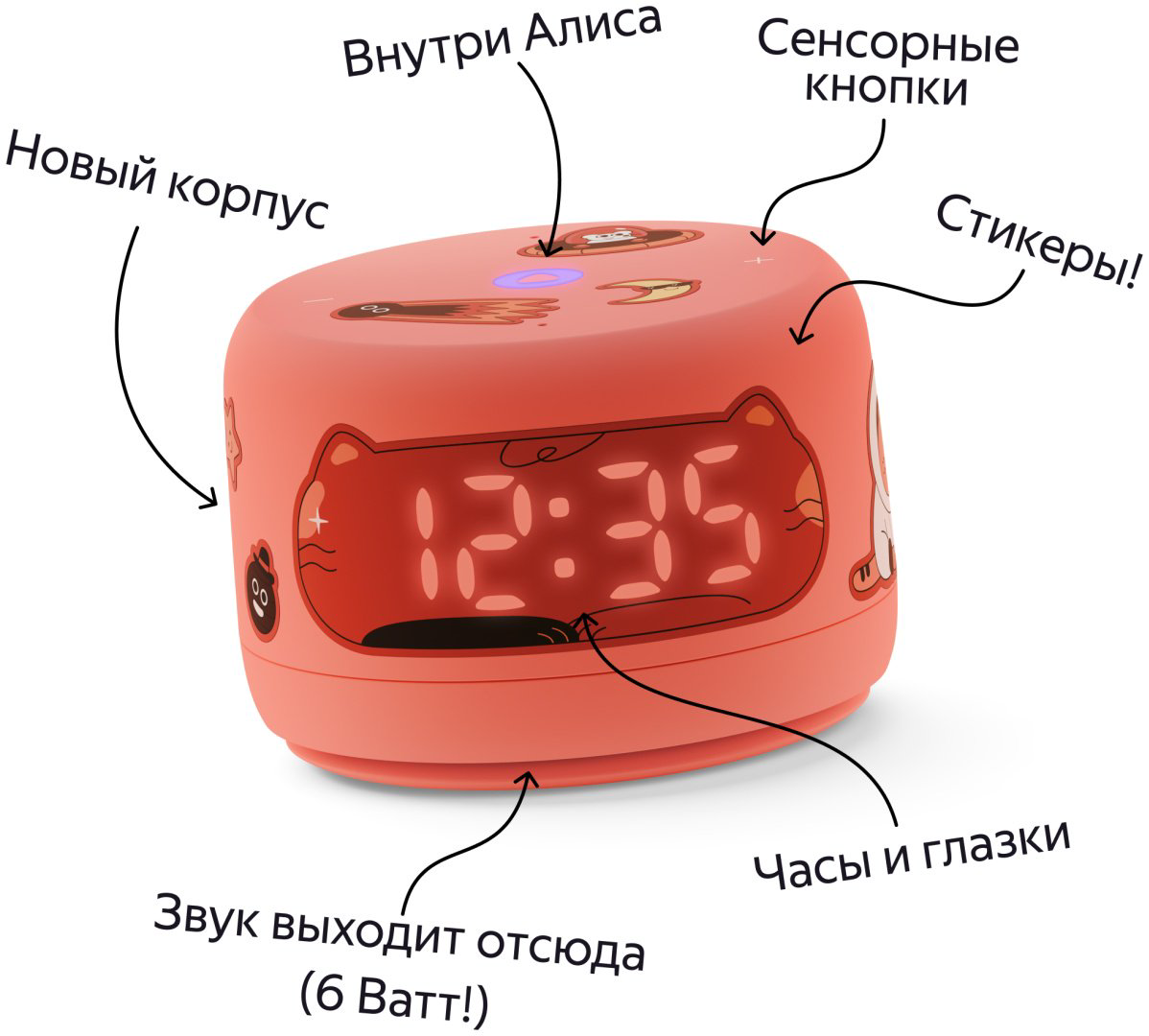 Умная колонка Яндекс Станция Лайт 2 YNDX-00026ORG оранжевый (коралловый) купить,34990