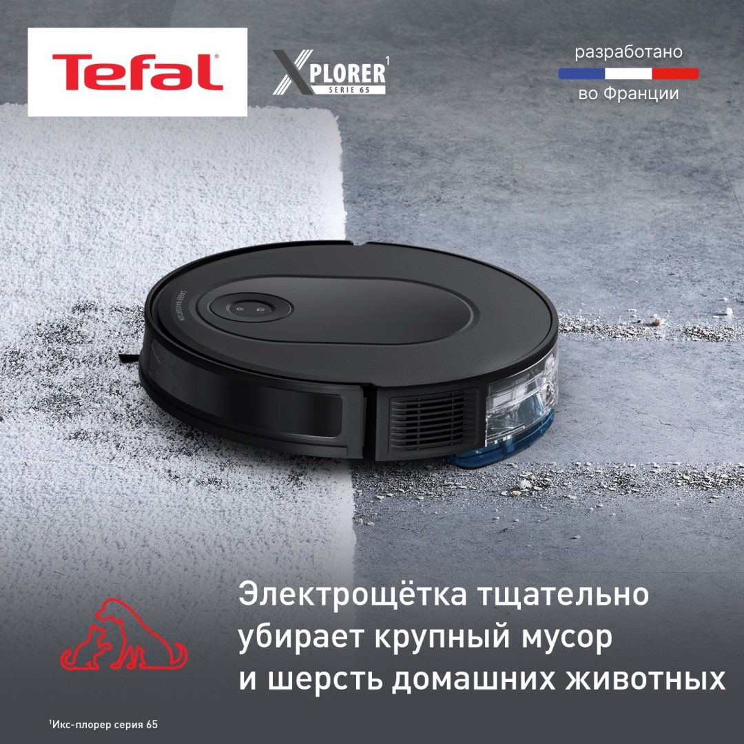 Робот-пылесос Tefal X-Plorer Serie 65 RG8L65WH черный купить,NaN
