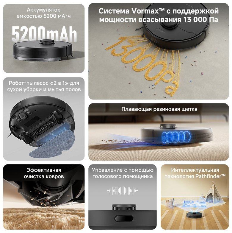 Робот-пылесос DREAME F10 RLF11SA черный купить,NaN