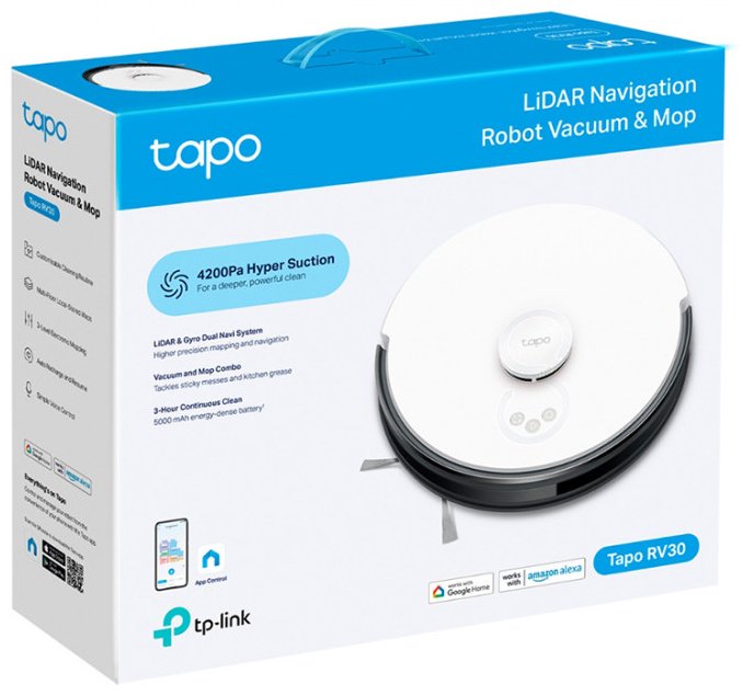 Робот-пылесос TP-LINK TP-Link Tapo RV30 белый