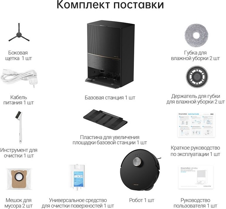 Робот-пылесос DREAME L30 Ultra RLX41CE-L30U черный - ForteMarket Робот-пылесос DREAME L30 Ultra RLX41CE-L30U черный купить,569370