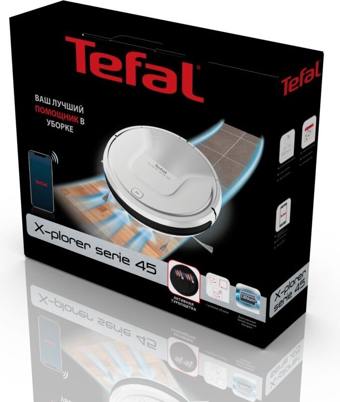 Робот-пылесос Tefal X-plorer Serie 45 RG8227WH белый - ForteMarket Робот-пылесос Tefal X-plorer Serie 45 RG8227WH белый купить,144990