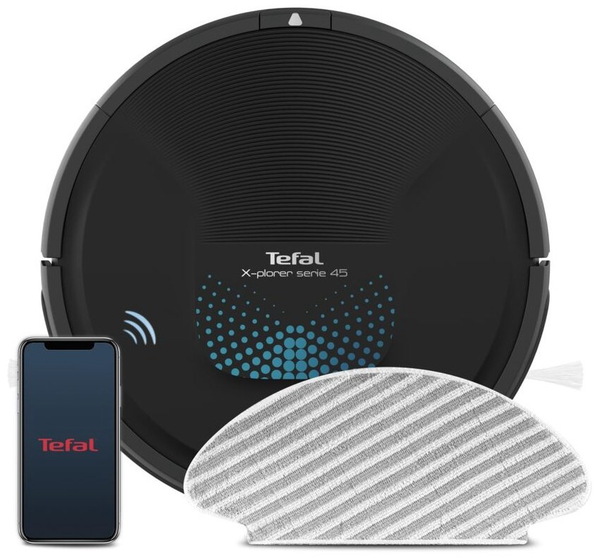 Робот-пылесос Tefal X-plorer Serie 45 RG8275WH черный купить,NaN