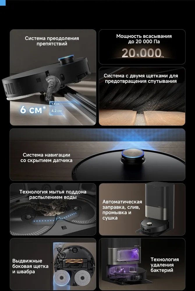 Робот-пылесос DREAME X50 Ultra Complete белый купить,NaN