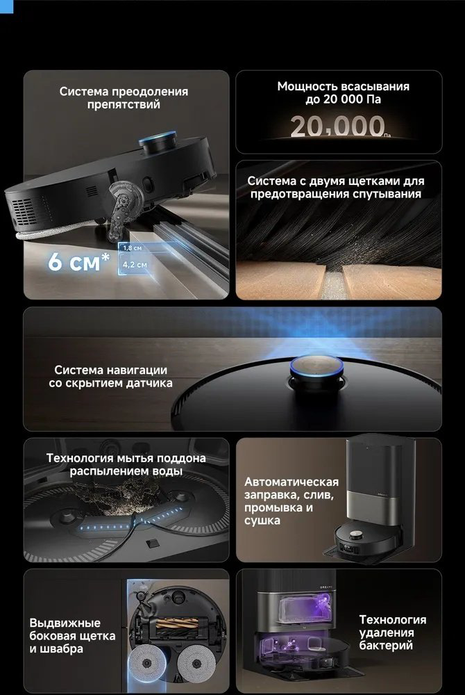 Робот-пылесос DREAME X50 Ultra Complete белый купить,NaN