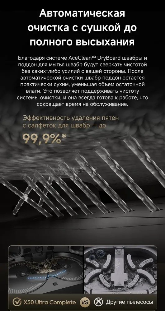 Робот-пылесос DREAME X50 Ultra Complete белый купить,NaN