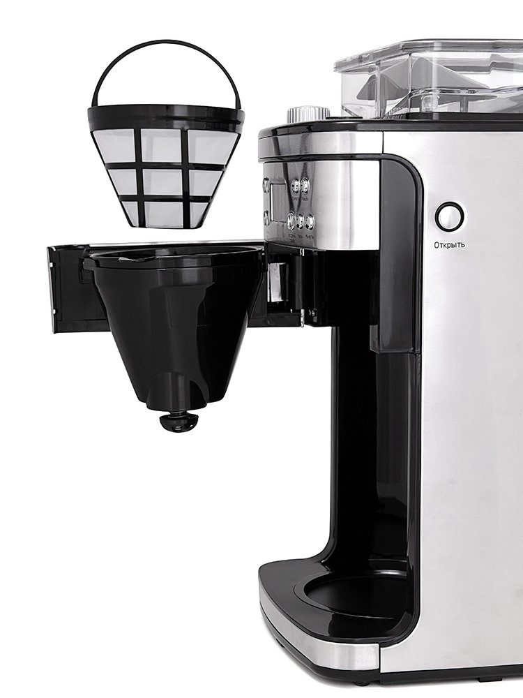 Кофемашина Kitfort KT-705 серебристая  купить,99090
