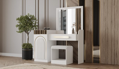 Гарнитур спальный Mebel Luxe Айлин белый с золотом купить,NaN