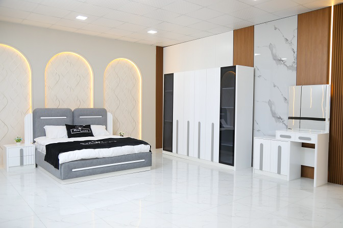 Гарнитур спальный Mebel Luxe Фабиана серо-белый  купить,NaN