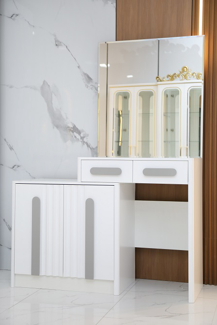 Гарнитур спальный Mebel Luxe Фабиана серо-белый  купить,NaN