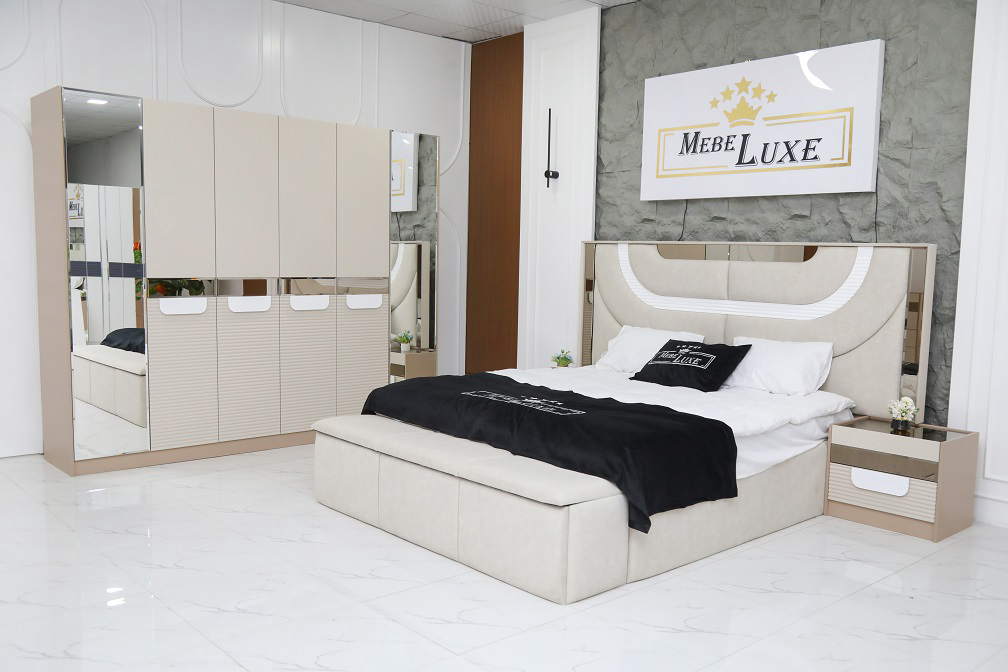 Гарнитур спальный Mebel Luxe Кавелла бежевый купить,NaN