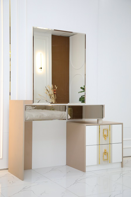 Гарнитур спальный Mebel Luxe Анель бело-бежевый с золотом купить,NaN