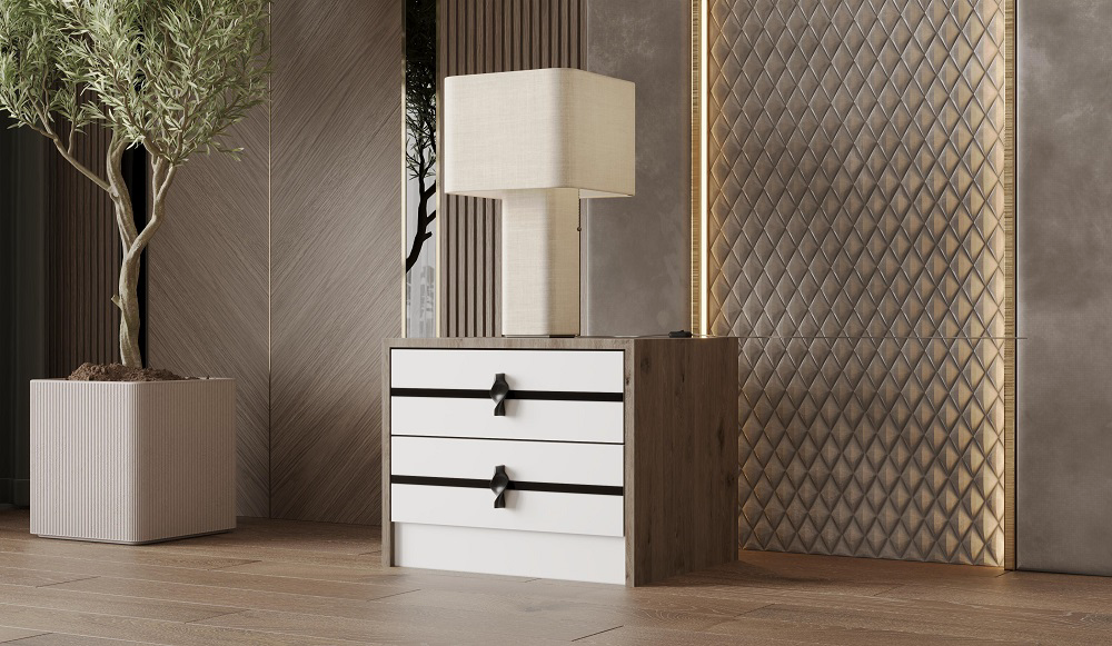 Гарнитур спальный Mebel Luxe Люсия коричнево-белый купить,NaN