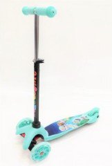 Самокат ScooTer Cartoon 89731 бирюзовый