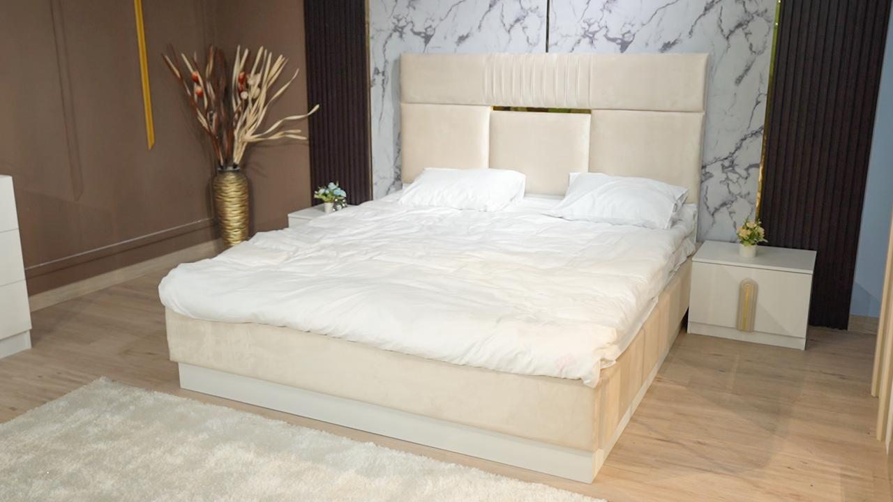 Гарнитур спальный Mebel Luxe Лиона бежевый с золотом купить,NaN
