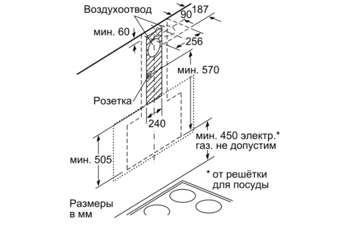 Вытяжка Bosch DWF97RU60 черная купить,NaN