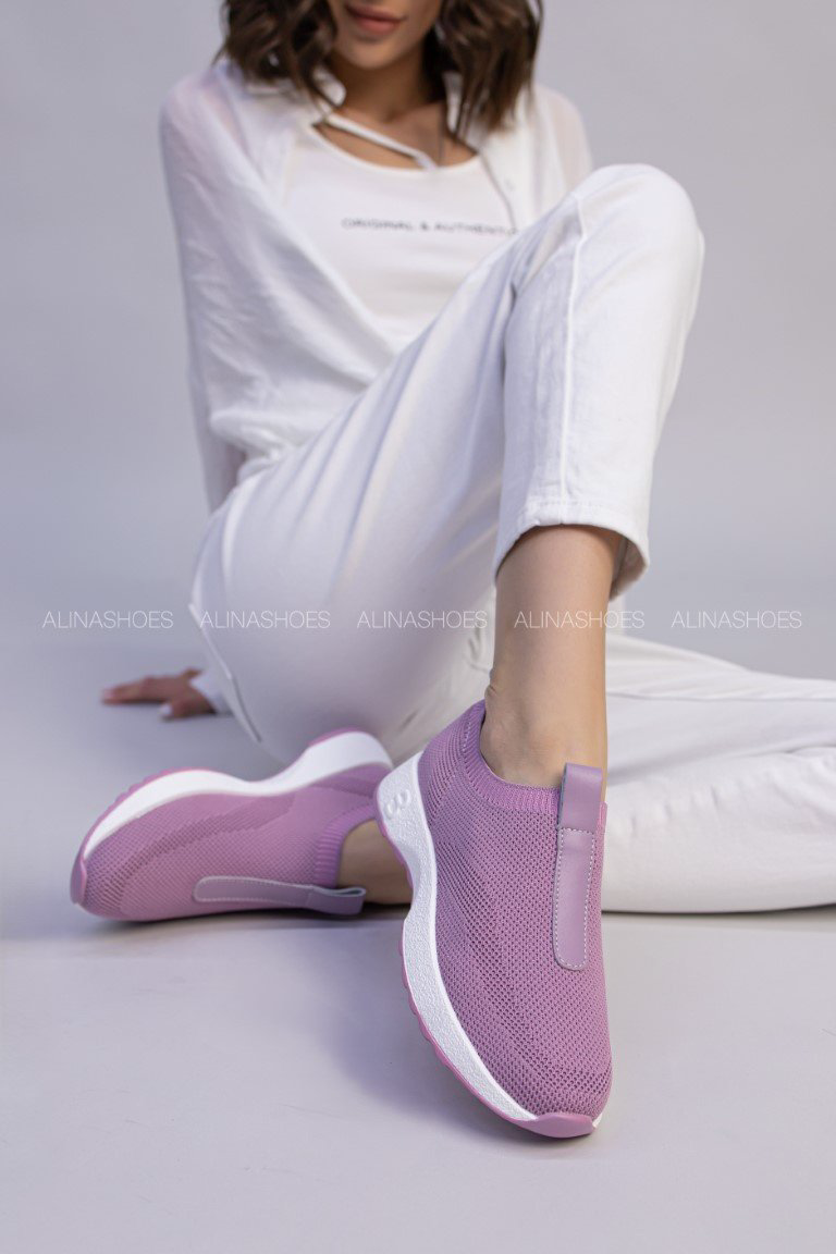 Слипоны alinashoes purple 36 купить,NaN
