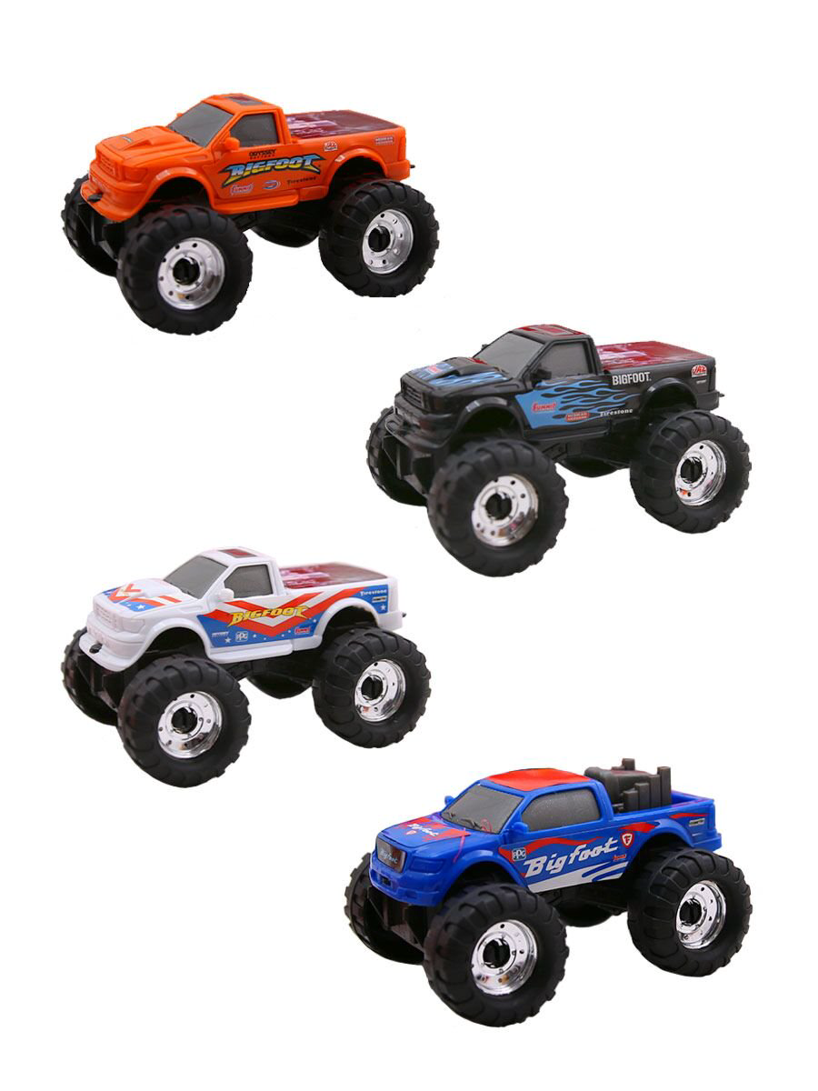Трейлер с машинками New Bright Monster Truck 55см купить,NaN