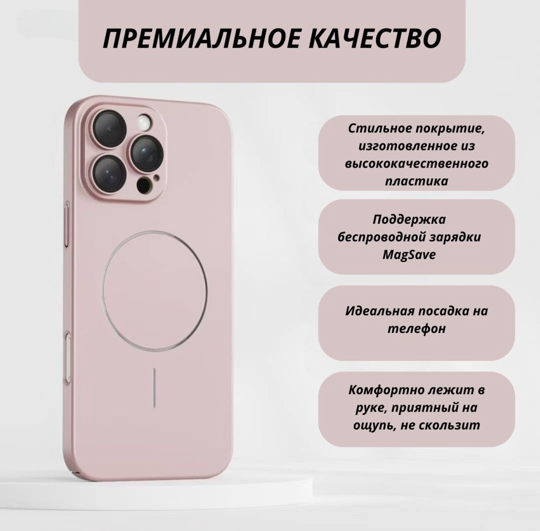 Чехол для Apple iPhone 16 Pro Max розовый купить,NaN