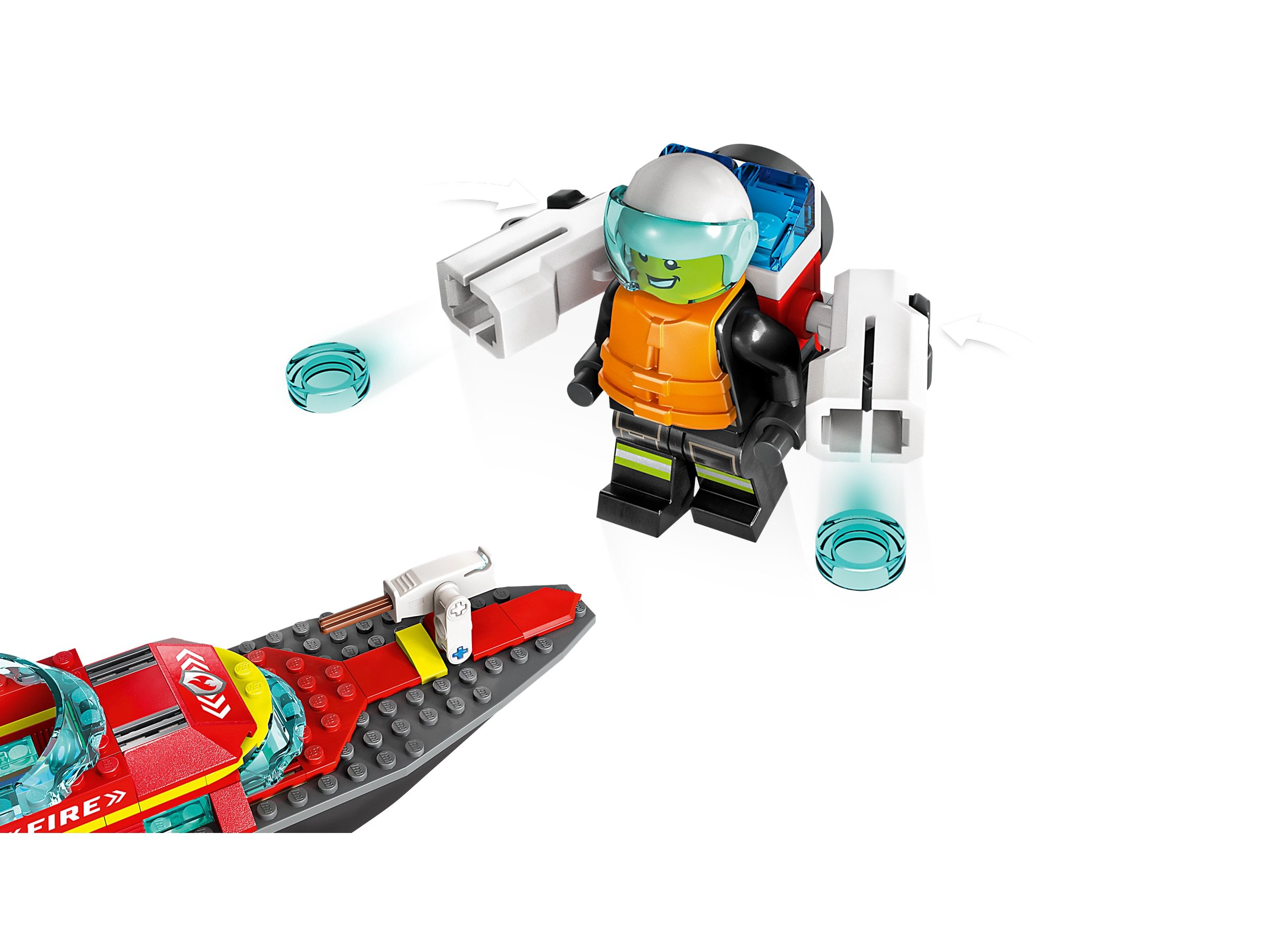 Конструктор Lego City Пожарно-спасательная лодка 60373 144 деталей купить,NaN