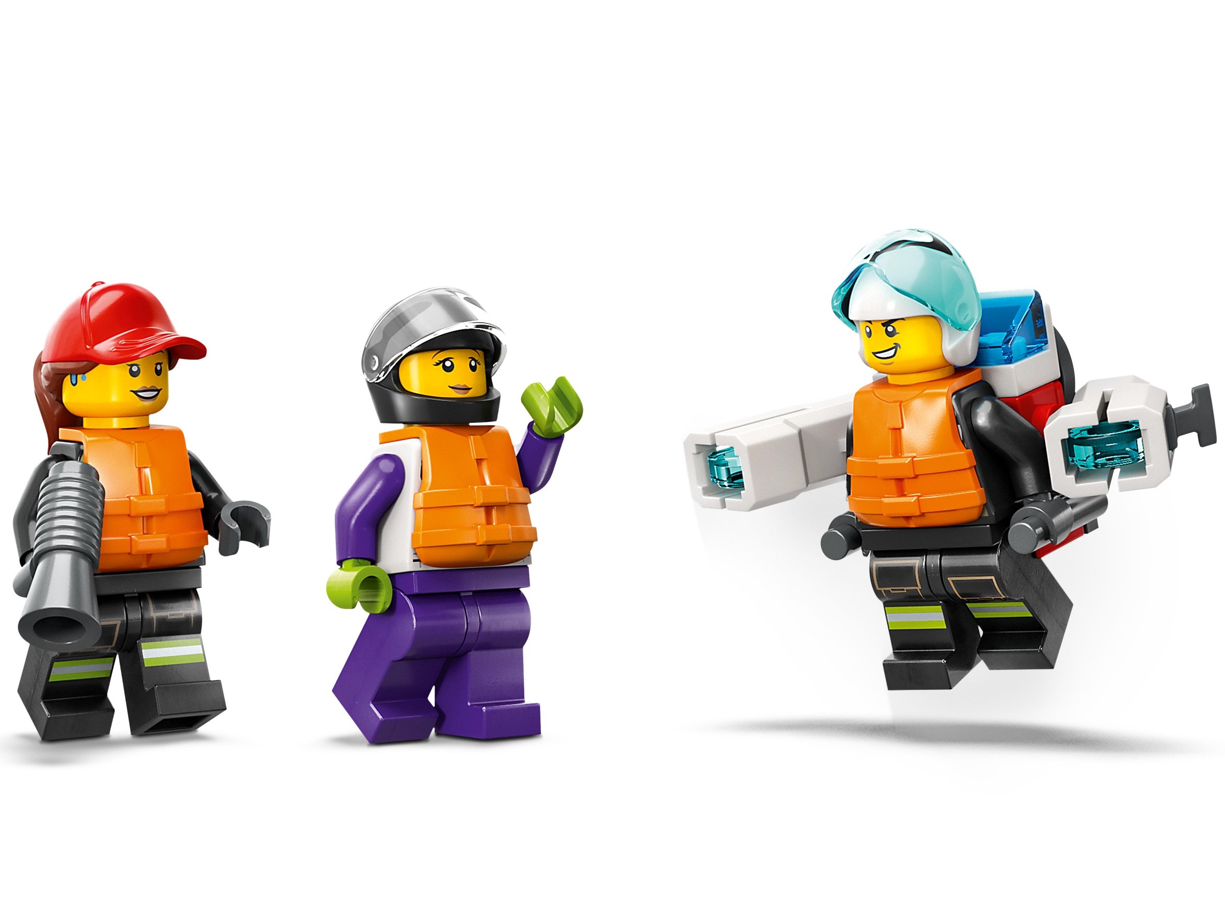 Конструктор Lego City Пожарно-спасательная лодка 60373 144 деталей