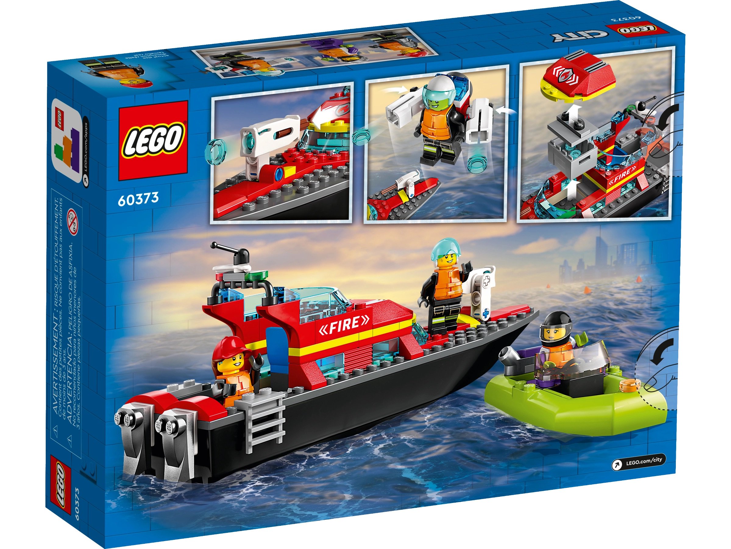 Конструктор Lego City Пожарно-спасательная лодка 60373 144 деталей купить,NaN