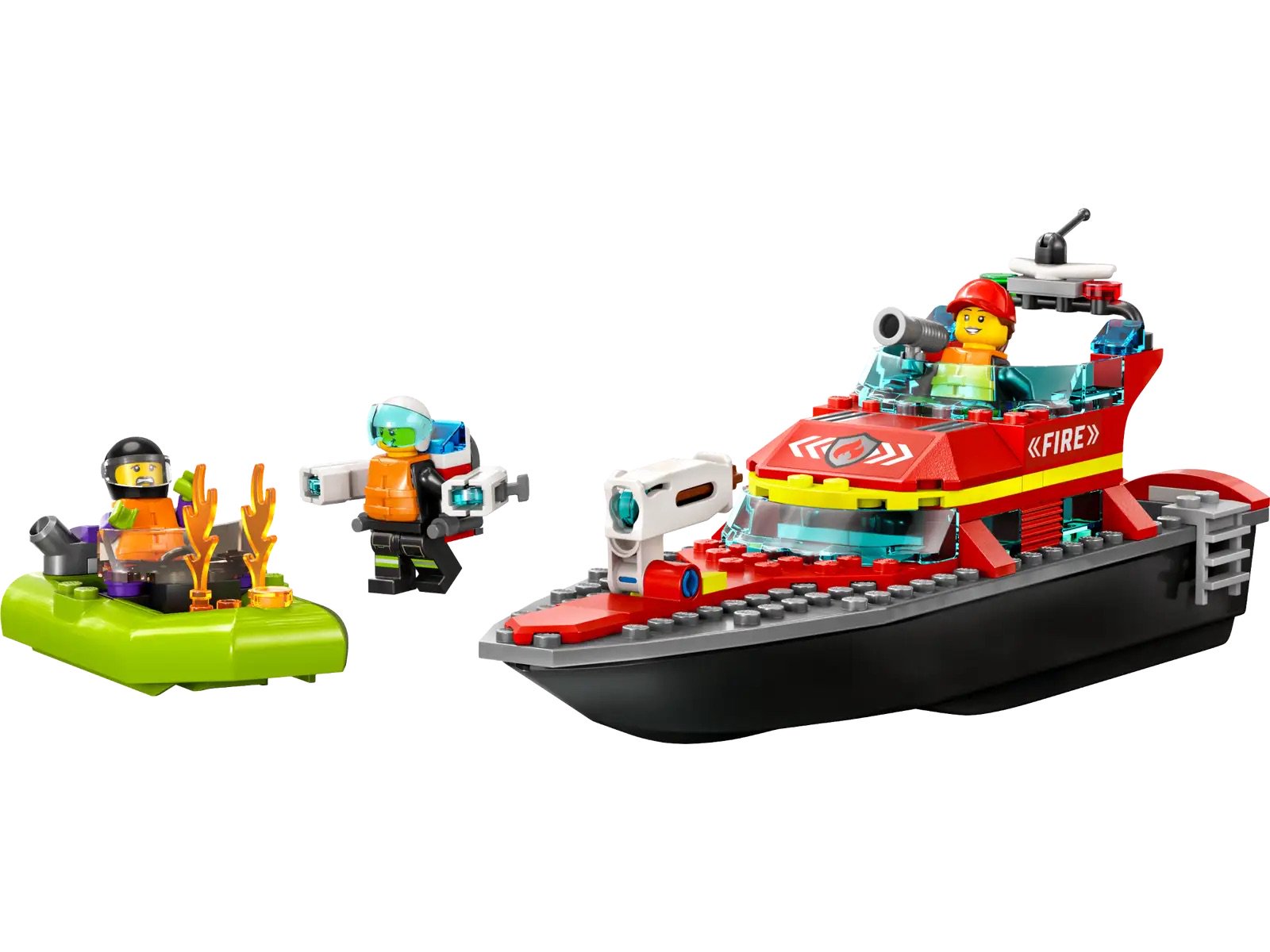 Конструктор Lego City Пожарно-спасательная лодка 60373 144 деталей