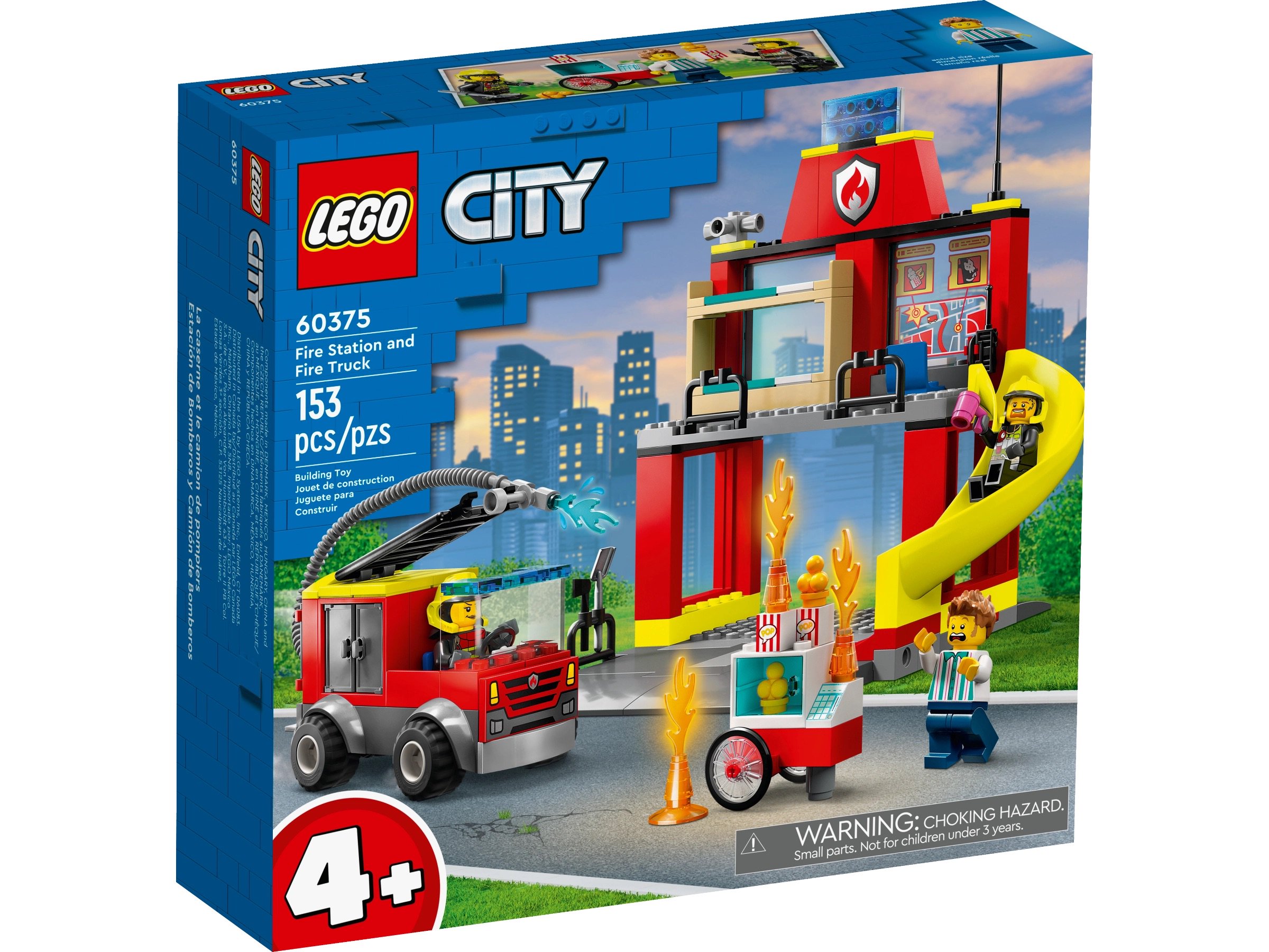 Конструктор Lego City Пожарная часть и пожарная машина 60375 153 детали купить,0