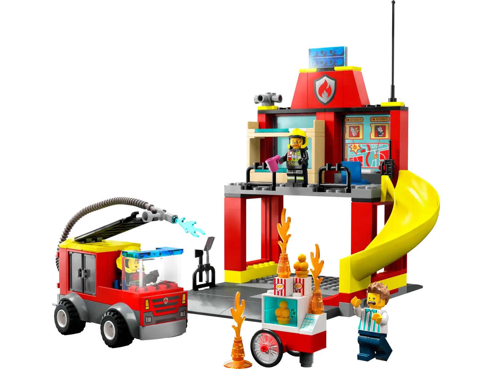 Конструктор Lego City Пожарная часть и пожарная машина 60375 153 детали