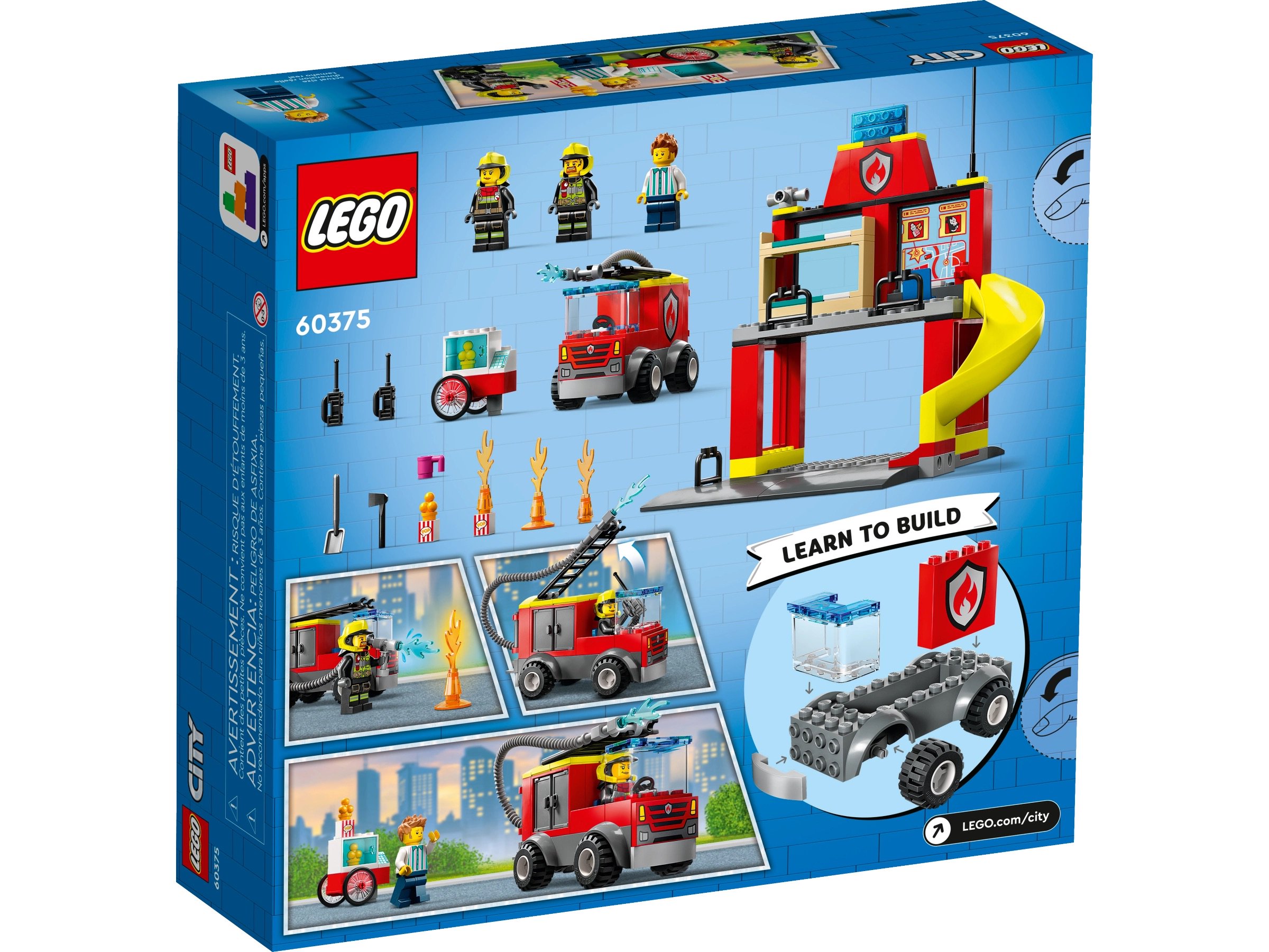 Конструктор Lego City Пожарная часть и пожарная машина 60375 153 детали купить,0