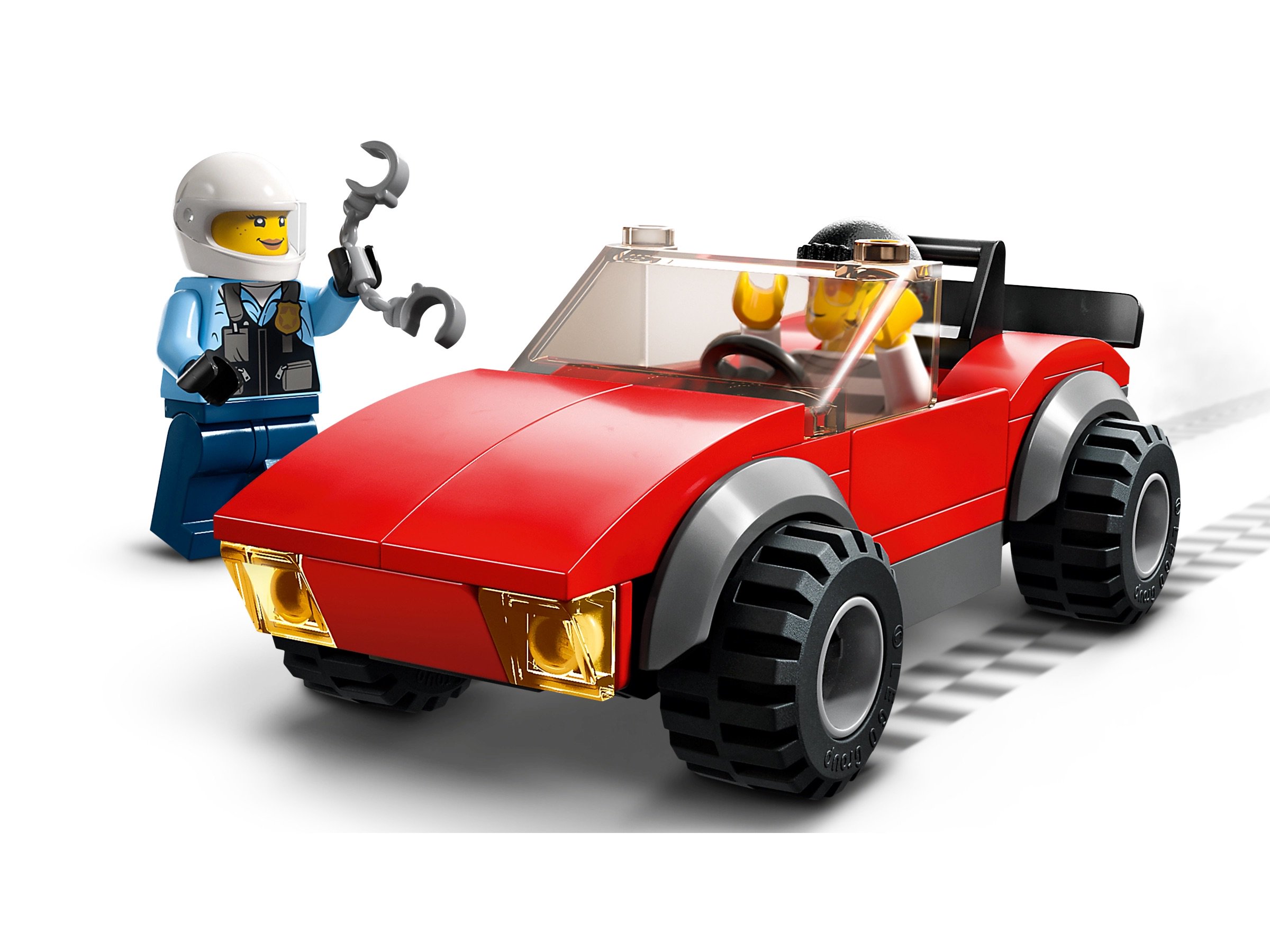 Конструктор Lego City Полицейская погоня на мотоцикле 60392 59 деталей купить,0