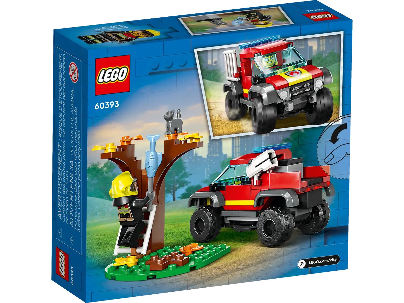 Конструктор Lego City Спасательная пожарная машина 4x4 60393 97 деталей