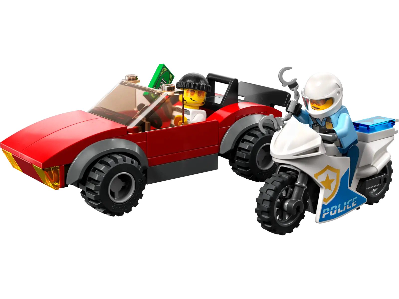 Конструктор Lego City Полицейская погоня на мотоцикле 60392 59 деталей купить,NaN