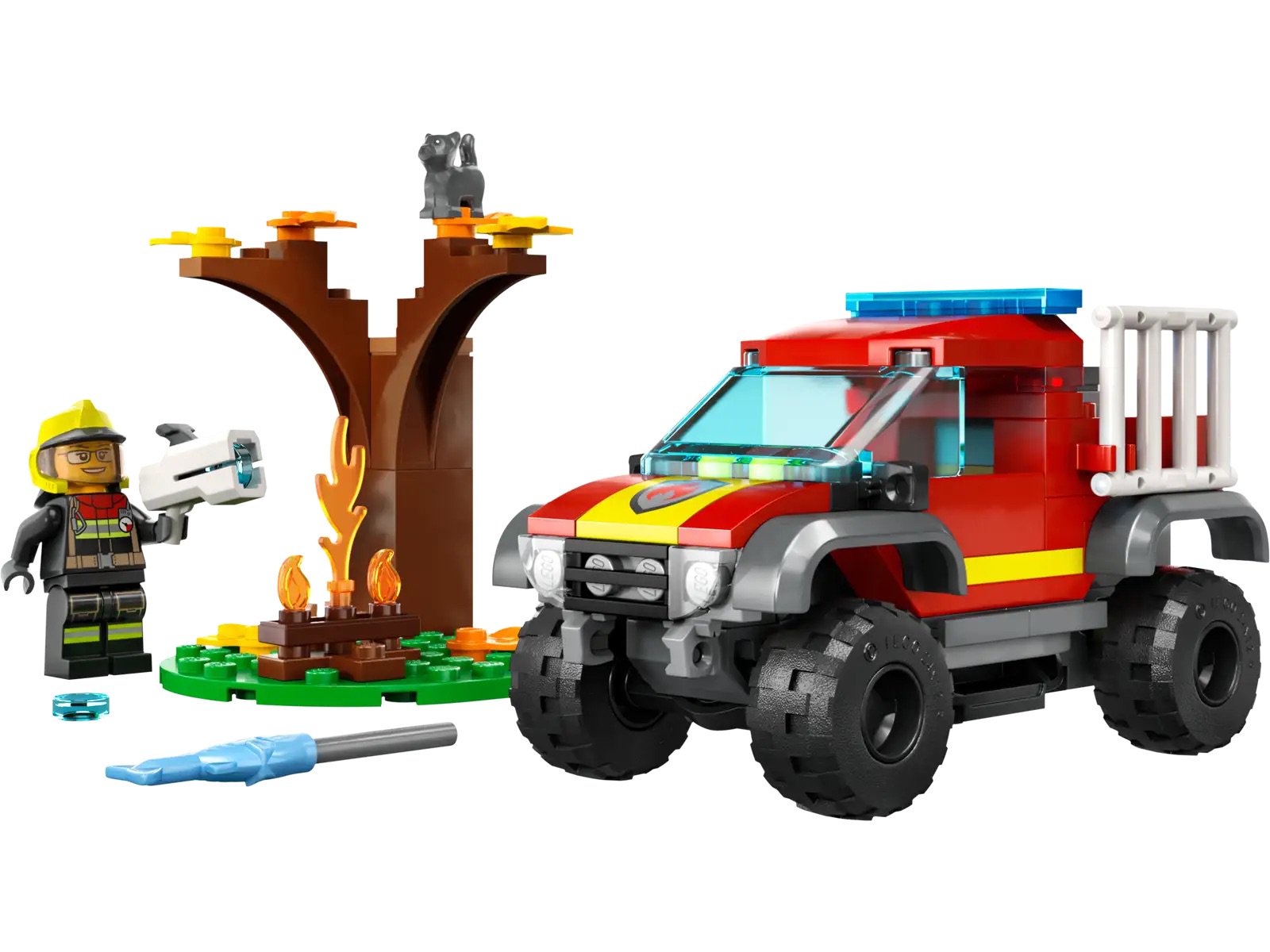 Конструктор Lego City Спасательная пожарная машина 4x4 60393 97 деталей