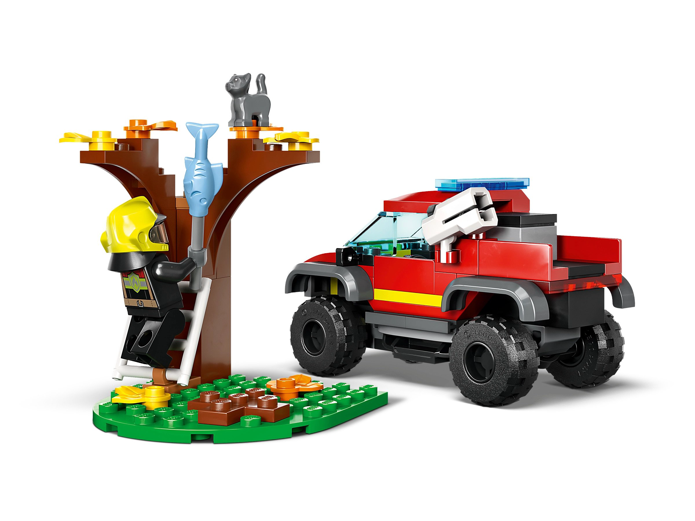 Конструктор Lego City Спасательная пожарная машина 4x4 60393 97 деталей купить,NaN